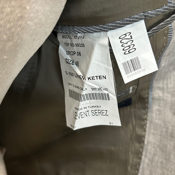 NWOT Levent Serez 💯% Linen Sports Coat / Blazer / Jacket | Size 48 - Picture 11 of 15